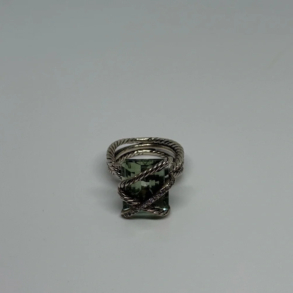 David Yurman wrap ring green amethyst precyolite - Picture 3 of 5
